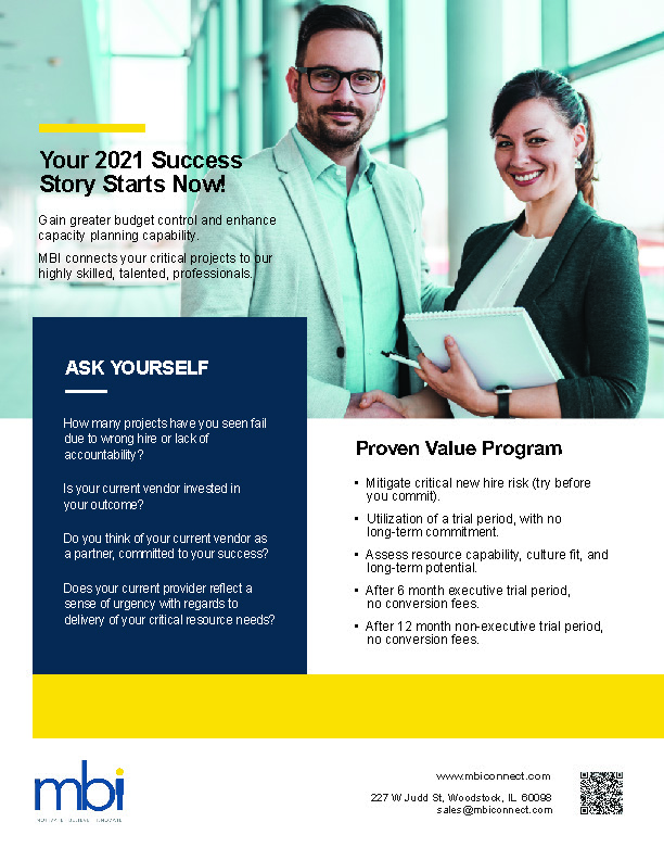 MBI proven value program one pager
