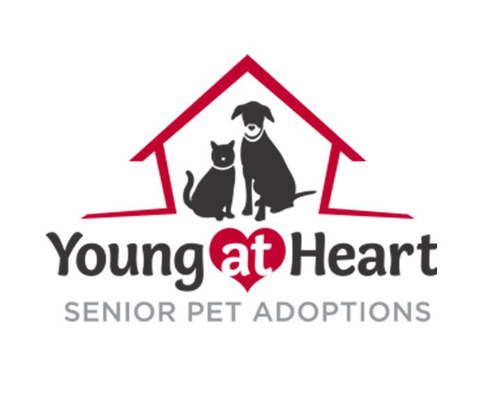 young at heart senior pet adoptions logo